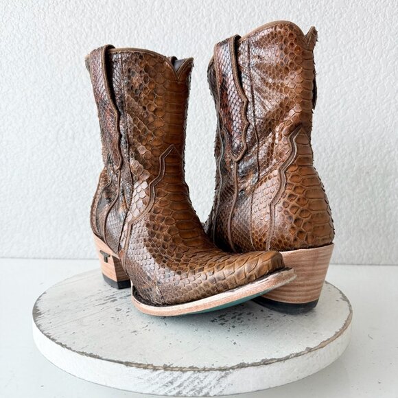 Lane VICKSON Womens Cowboy Bootie 8 Copperhead Western Cowgirl Short Ankle Boots - Picture 1 of 13